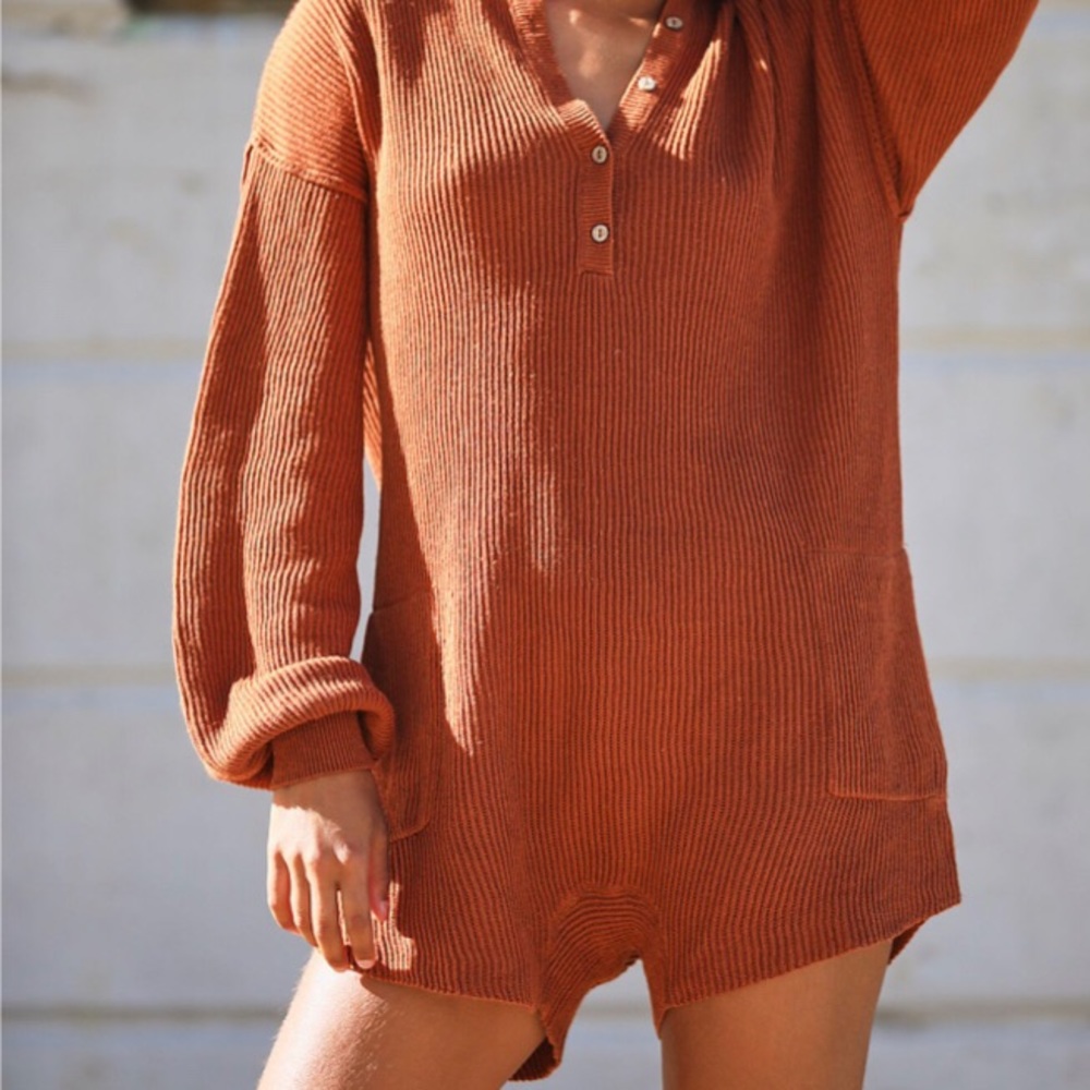 NWT Free People Picnic Sweater Romper